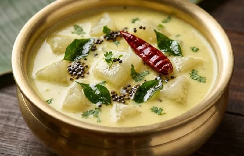 Red Rice, Majjige Huli, Masala Omelette and Mango Pickle - Recipe 2