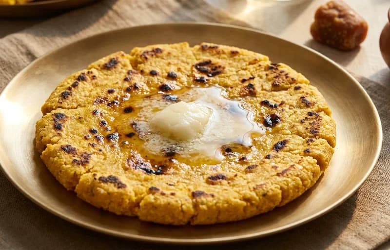 Palak Egg Curry, Makai no Rotlo and Masala Chaas - Recipe 2