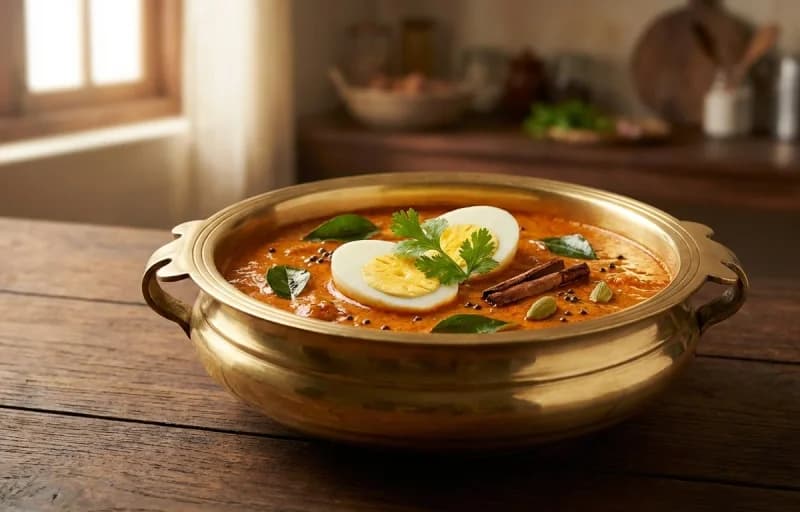 Malabar Egg Curry with Pathiri - Recipe 1