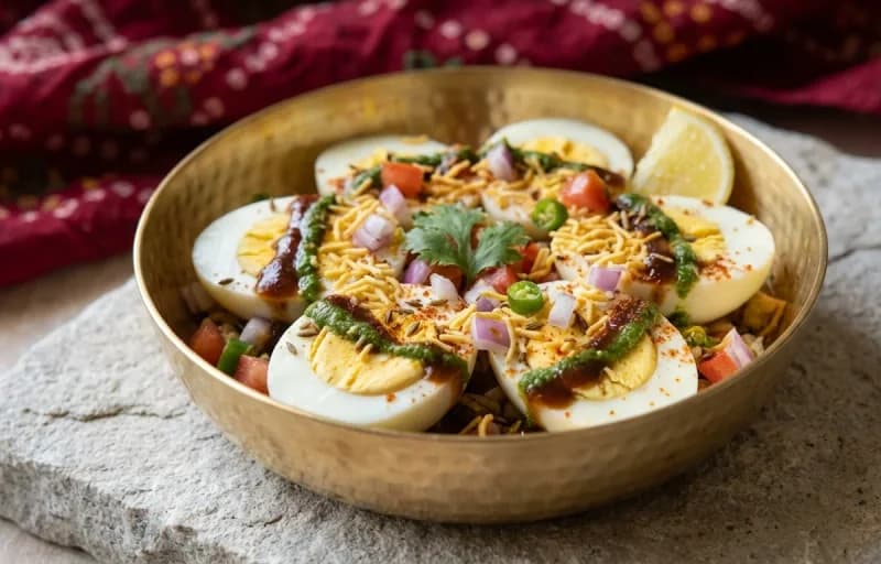 Marwari Boiled Egg Chaat