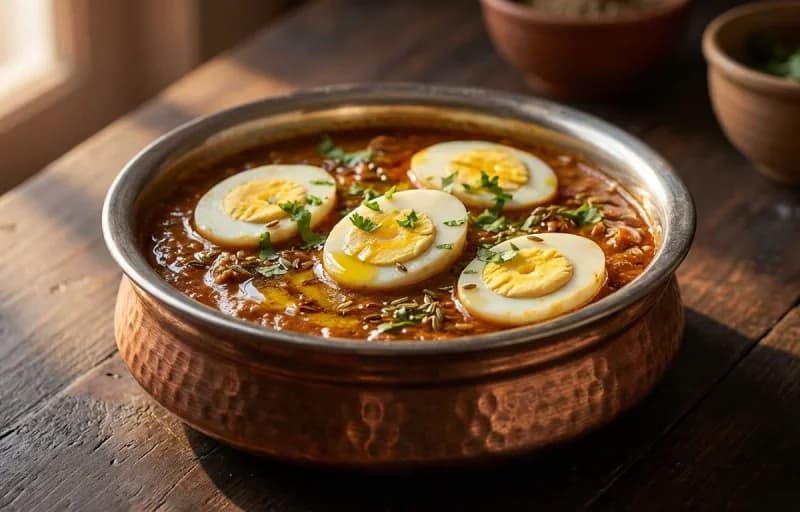 Marwari Egg Masala, Jowar Roti and Cucumber Raita - Recipe 1