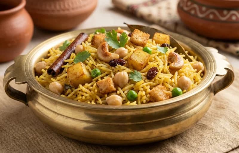 Marwari Kabuli Pulao with Mirchi ke Tapore - Recipe 1