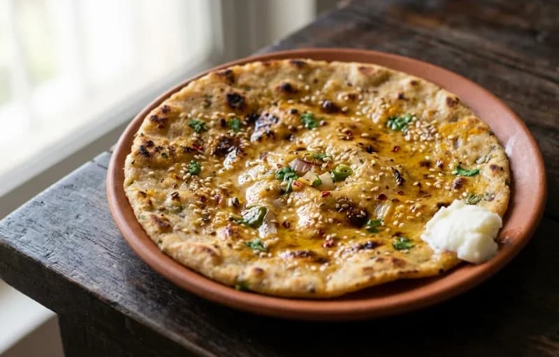 Masala Bhakri with Masala Omelette - Recipe 1