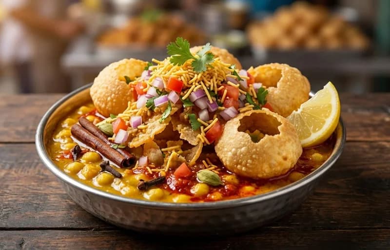 Masala Puri Chaat with Chana Masala - Recipe 1