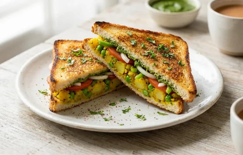 Masala Toast Sandwich with Masala Chai - Recipe 1