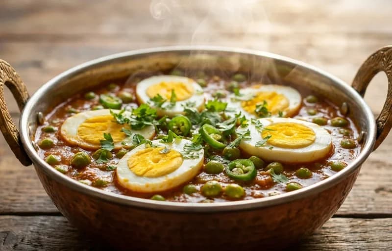 Matar Anda Curry with Jeera Rice - Recipe 1