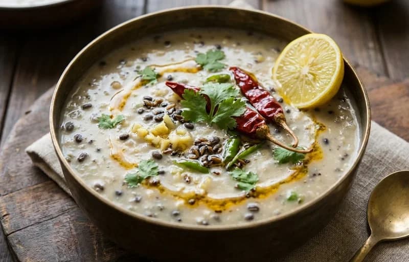Roti, Matimahor Dal and Achari Bhindi - Recipe 2