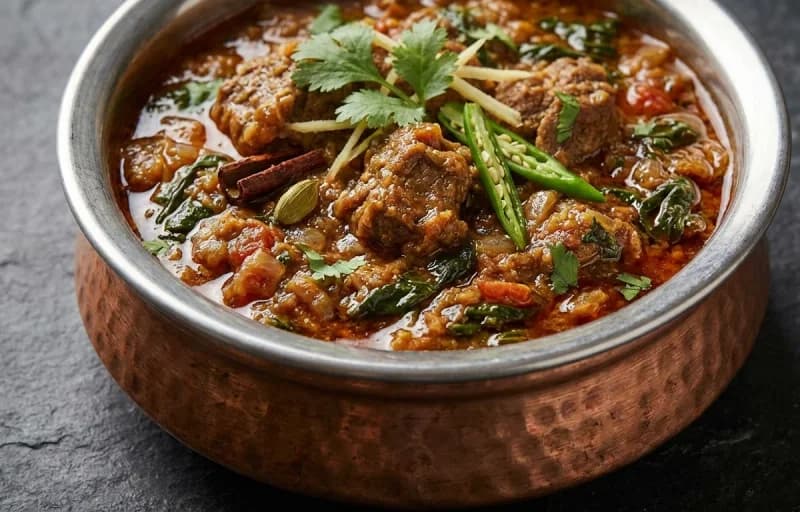 Methi Keema with Phulka - Recipe 1