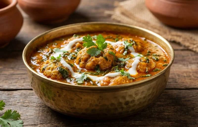 Methi Mangodi Sabzi with Paratha - Recipe 1