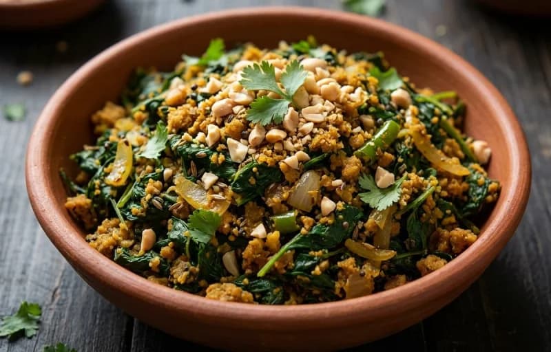 Methichi Bhaji, Bajra Bhakri and Lasun Chutney - Recipe 1