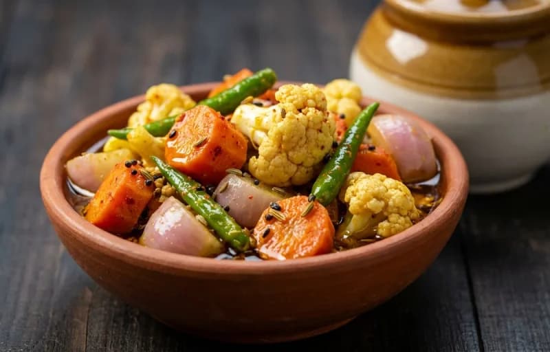 Mix Veg Paratha with Mixed Pickle - Recipe 2