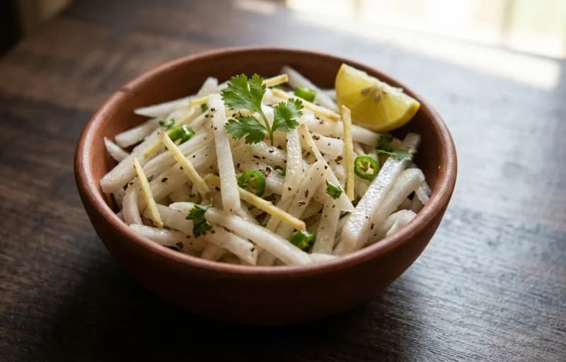 Ram Ladoo, Mooli Laccha and Coriander Mint Chutney - Recipe 2