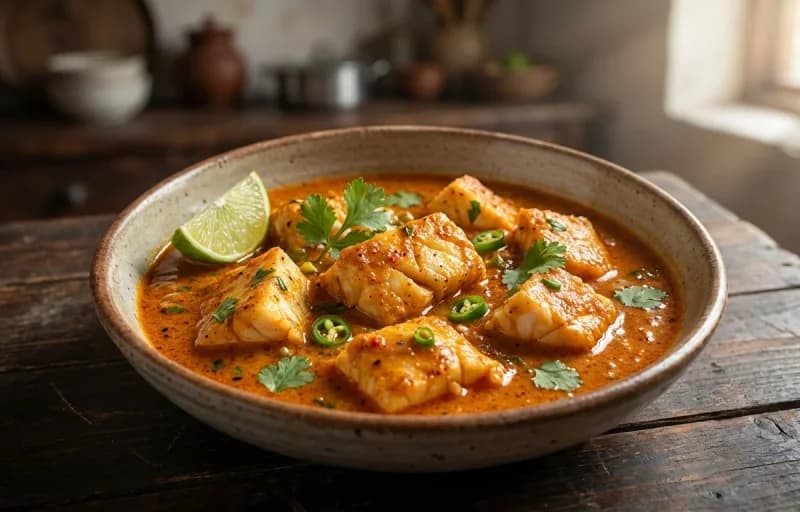 Mori Masala with Rice Bhakri - Recipe 1