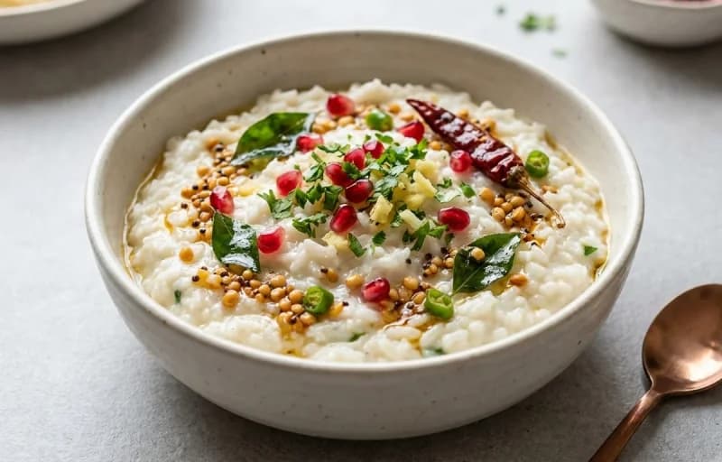 Mosaranna, Mango Pickle and Urad Dal Papad - Recipe 1