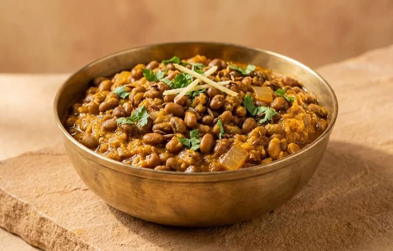 Moth ki Sabzi with Bajra Roti - Recipe 1