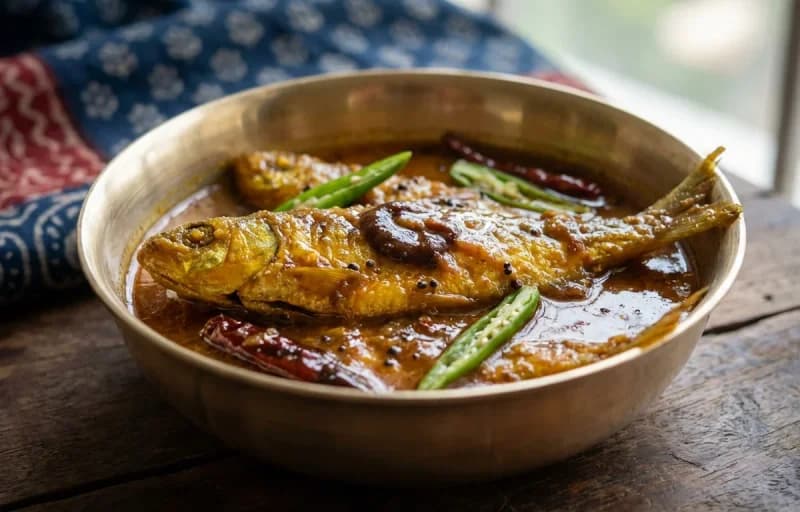 Mourala Maacher Tok, Steamed Basmati Rice and Dal Tadka - Recipe 1