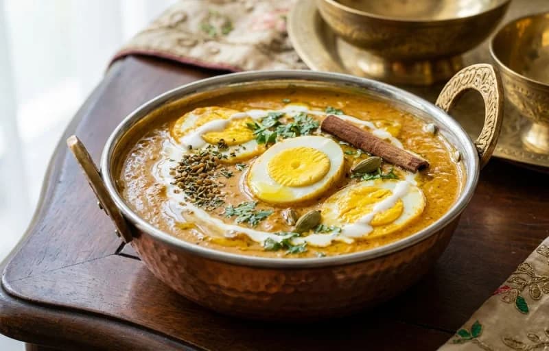 Mughlai Anda Curry, Taftan and Sirke Wale Pyaaz - Recipe 1