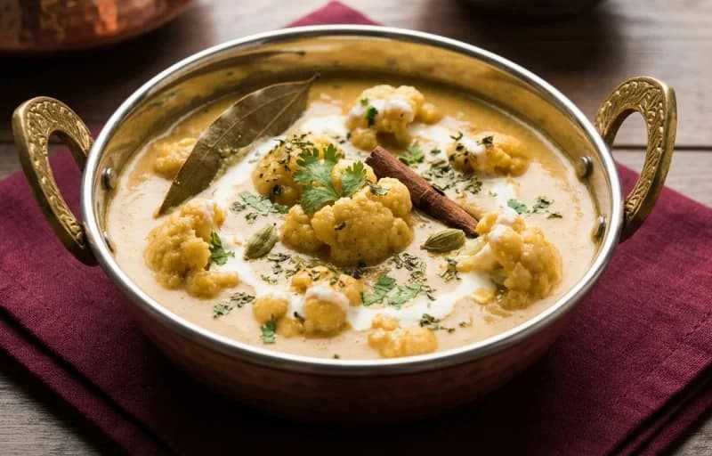 Mughlai Gobi with Naan - Recipe 1