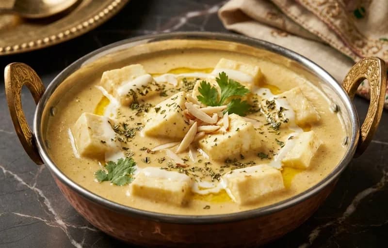 Mughlai Paneer with Saffron Sheermal - Recipe 1