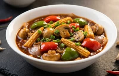 Mushroom Baby Corn Hot Garlic Sauce