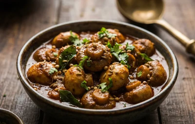 Chettinad Parotta with Mushroom Chettinad Gravy - Recipe 2