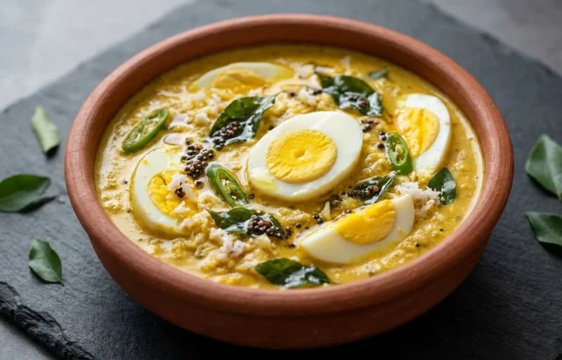 Muttai Aviyal with Steamed Basmati Rice - Recipe 1