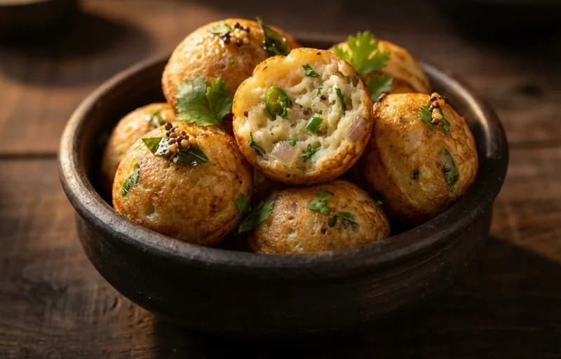 Muttai Paniyaram with Kara Chutney - Recipe 1