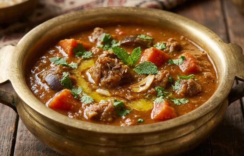 Mutton Dhansak, Brown Rice and Kachumber Salad - Recipe 1