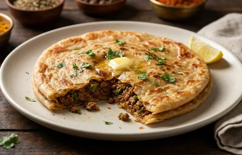 Mutton Keema Paratha
