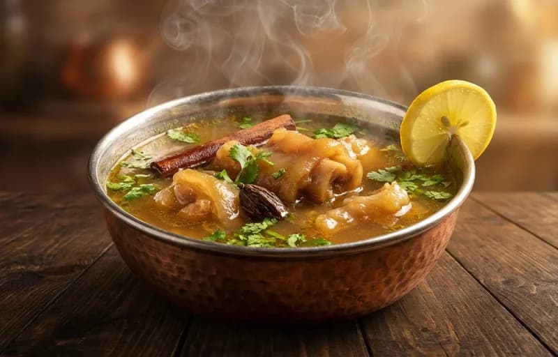 Mutton Paya Soup with Butter Naan - Recipe 1