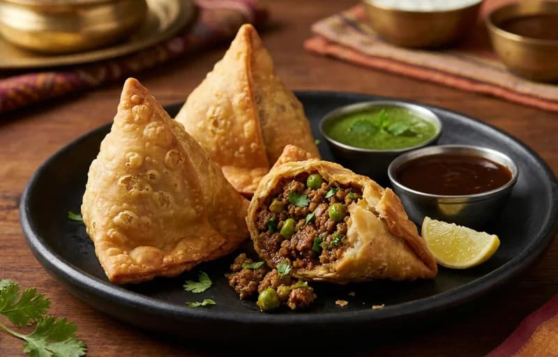 Mutton Samosa with Tamarind Chutney - Recipe 1