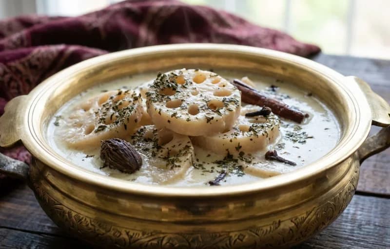 Nadir Yakhni, Kashmiri Girda and Haak Saag - Recipe 1