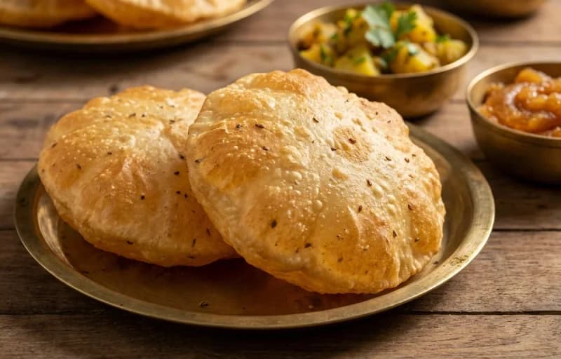 Nagori Puri with Sooji Halwa - Recipe 1