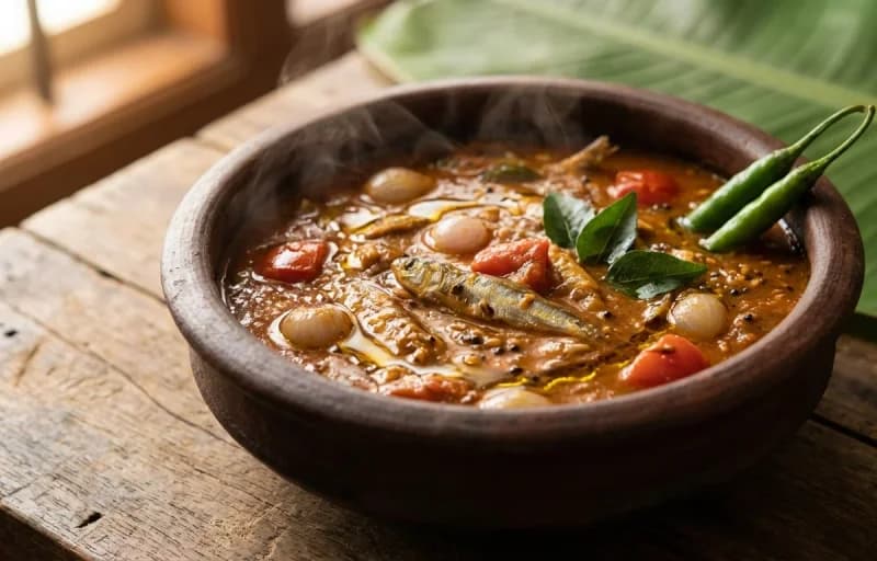 Kal Dosa with Nethili Meen Kuzhambu - Recipe 2