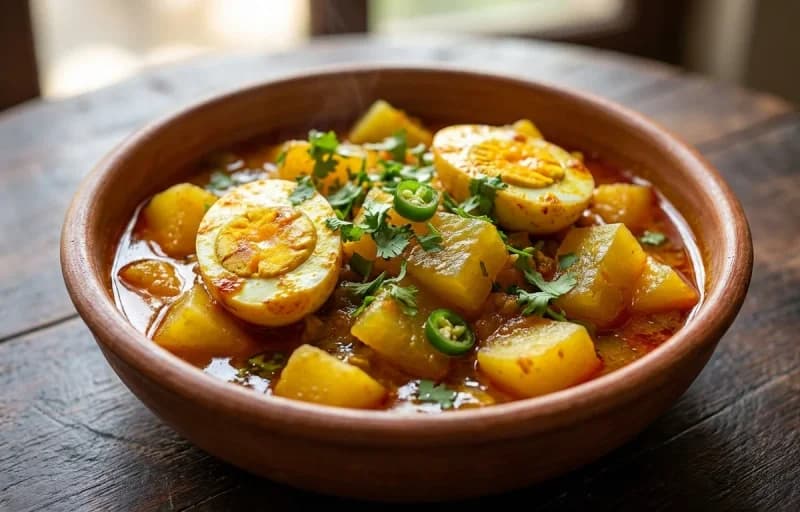 Omita aru Koni Torkari with Steamed Basmati Rice - Recipe 1