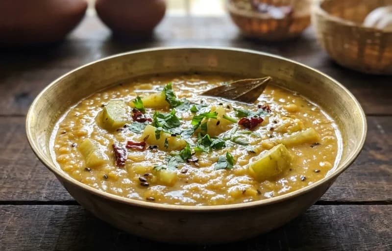 Steamed Basmati Rice, Ou Tenga Dal and Aloo Pitika - Recipe 2