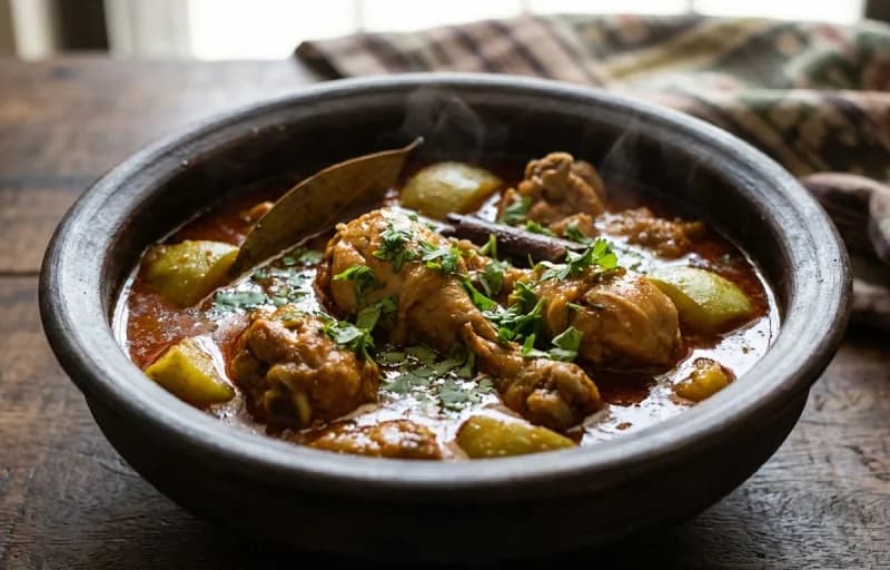 Ouu Mancha, Steamed Basmati Rice, Dal Tadka and Onion Bhaji - Recipe 1