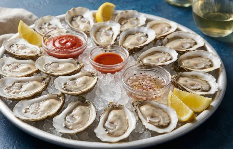 Oysters on the Half Shell, Mignonette Sauce and Lemon Wedges - Recipe 1