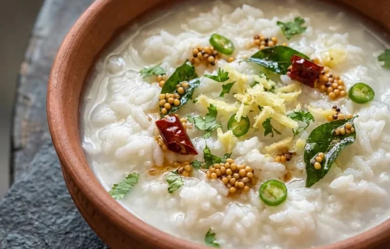 Pakhala Bhata with Vegetable Ambila - Recipe 1