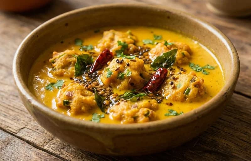 Pakoda Curry with Steamed Basmati Rice - Recipe 1