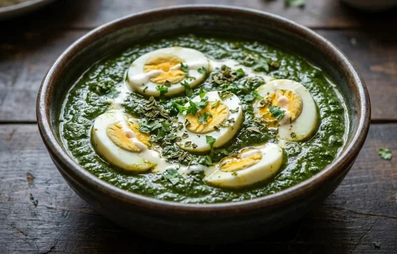 Palak Anda Curry with Jeera Rice - Recipe 1