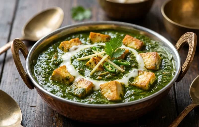 Palak Tofu with Roti - Recipe 1