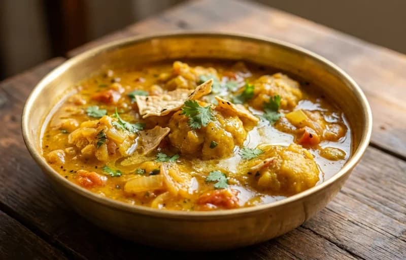 Papad Mangodi ki Sabzi with Makki di Roti - Recipe 1