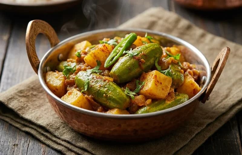 Parwal Sabzi, Roti and Dal Tadka - Recipe 1