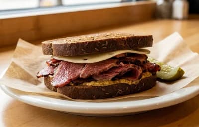 Pastrami on Rye Sandwich