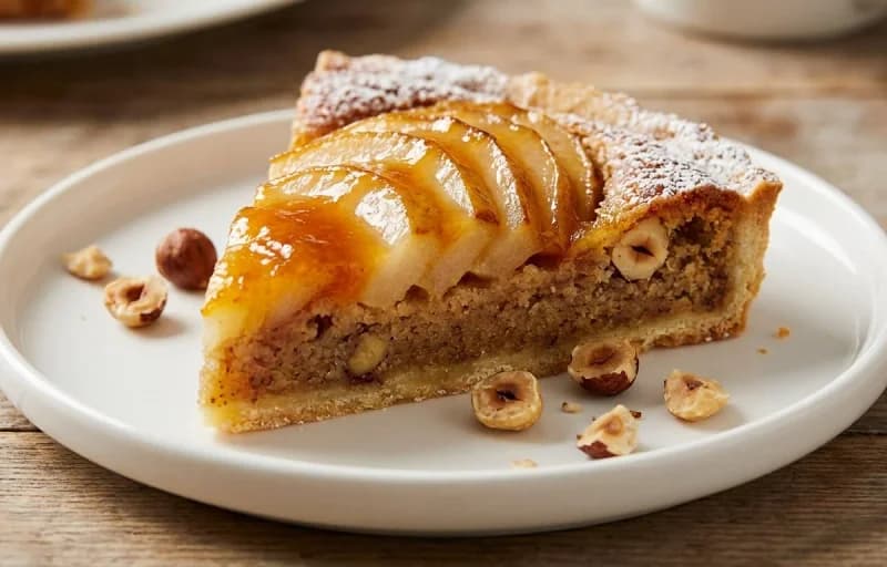 Pear and Hazelnut Tart