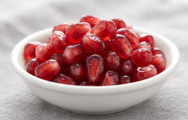 Almond Yogurt with Pomegranate Seeds