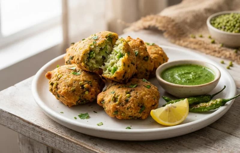 Ponk Vada, Besan Sev and Nimbu Pani - Recipe 1