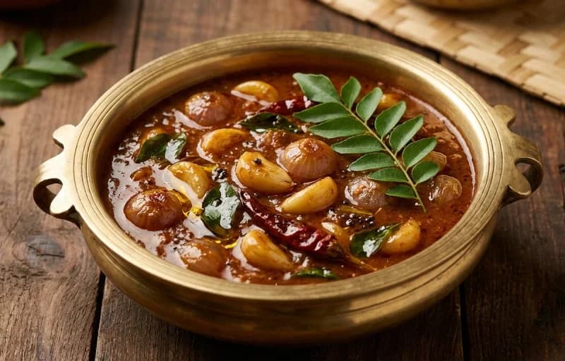 Kal Dosa, Poondu Kuzhambu and Muttai Podimas - Recipe 2