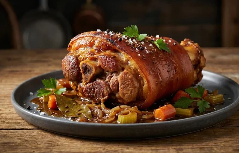 Pork Hock, Sauerkraut, Potato Dumplings and Beer Gravy - Recipe 1